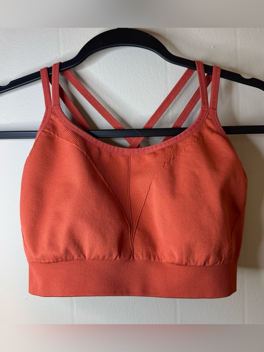 Soma Women's Seamless Strappy Sports Bra - Rust Orange Size Large